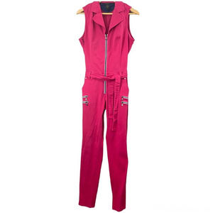 Rocawear Womens Jumpsuit Sleeveless Hot Pink Zip Up Size XL